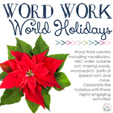 Word Work Centers: Winter World Holidays