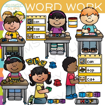 Preview of School Classroom Word Work Clip Art