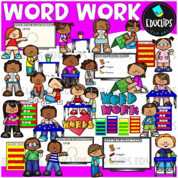 Preview of Word Work Clip Art Set {Educlips Clipart}