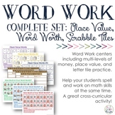 Word Work: Complete Bundle {Place Value Trio, Letter Tiles
