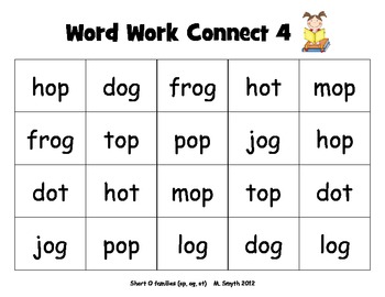 o grade 1st worksheets short Work Smyth Connect Short by Families TpT   O Word 4 Michele