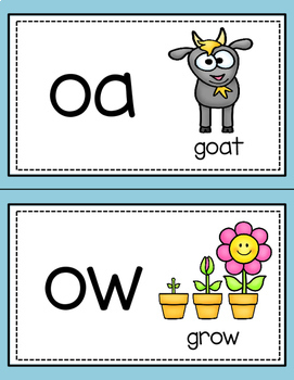 Word Work: Digraphs oa and ow (long o sound) by Jana Guerra - We Heart