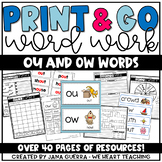 Word Work: Diphthongs ou and ow