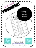 Word Work FREEBIE