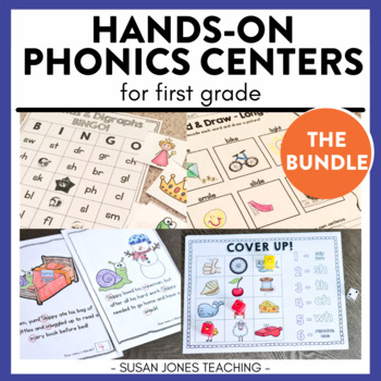 Preview of Phonics Games - Digraphs, Blends, Short & Long Vowels!