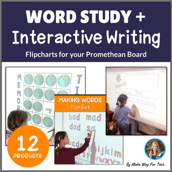 Preview of Word Work Games Word Families and Sight Words Interactive Writing Flipcharts