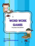 Word Work Games for groups and partners