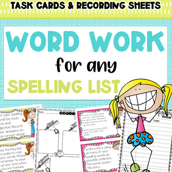 Preview of Word Work [Just add your spelling list]