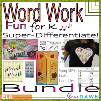Preview of Word Work Crafts - Word Work Printables BUNDLE