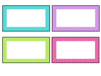 Word Work Labels Polka Dot by Charlotte | TPT