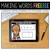 Word Work Lesson & Digital Mats for Making Words Phonics FREEBIE