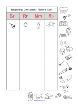 Preview of Word Work Letter Name Picture Sort