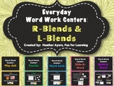 Word Work Literacy Centers - R BLENDS & L BLENDS