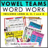 Vowel Teams Word Work for Kindergarten and First Grade