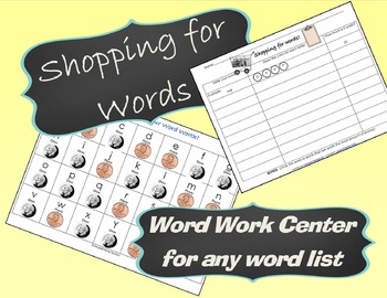 Preview of Word Work Money Literacy Center