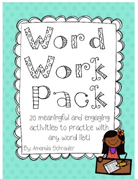 Preview of Word Work Pack