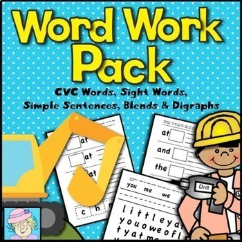 Preview of Word Work Kindergarten First Grade with Boom Cards