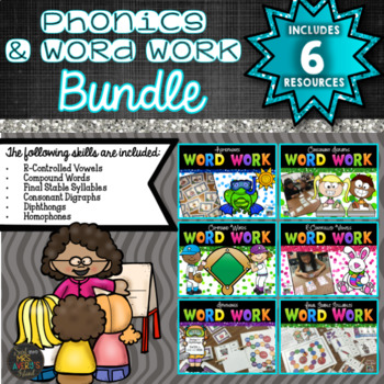 Preview of Phonics and Word Work Activities Bundle
