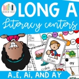 Word Work Phonics Centers for Long a (ay, a_e, ai)
