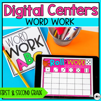 Preview of Digital Word Work Centers- Digital Spelling Practice for 1st and 2nd Grade