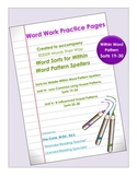 Word Work Practice Pages 2009 Words Their Way Within Word 