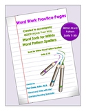 Word Work Practice Pages 2009 Words Their Way Within Word 