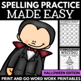 Word Work Printables for Any Word List - No Prep Spelling 