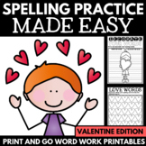 Word Work Printables for Any Word List - Valentine's Day S