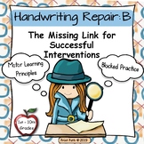 Occupational Therapy Tools for Blocked Handwriting Interve