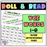 Word Work Roll & Read VCE words I-E - DECODABLE / SoR aligned