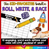 Word Work : Roll, Write , Race in 10 Kid's Favorite Themes