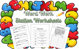 Word Work Practice Sheets