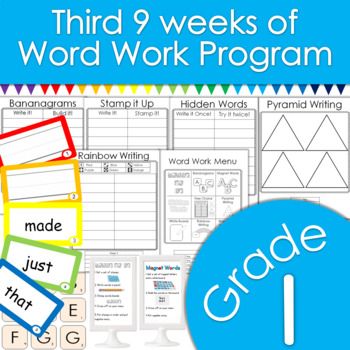 Preview of Word Work -- Spelling -- 9 Weeks -- Part 3