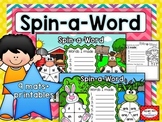 Word Work: Spin-a-Word Mats