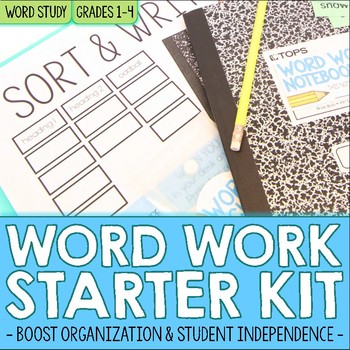 Preview of Editable Word Study or Word Work Activities & Organization Tools | Any Word List