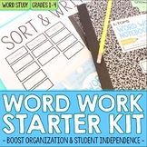 Editable Word Study or Word Work Activities & Organization