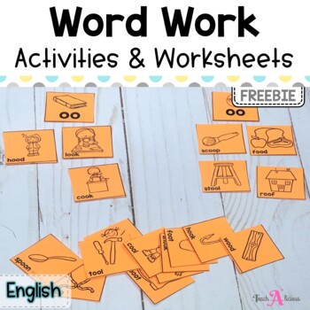 Preview of Word Work | OO spelling | Free Activity & Worksheets