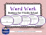 Word Work Stations for Middle School