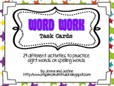 Word Work Task Card Activities
