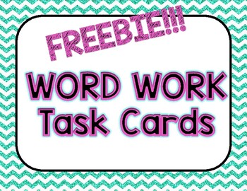 Preview of Word Work Task Card *~! FREEBIE !~*
