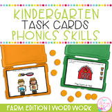 Phonics Task Cards | Kindergarten Phonics Skills | Literac