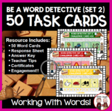 Word Work Task Cards Detective Activity Set 2