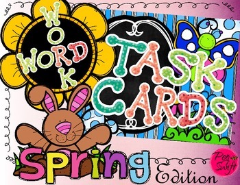 Preview of Word Work Task Cards ~ Spring Edition