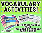 Word Work Upper Elementary | SPANISH | 135 Frayer Models +