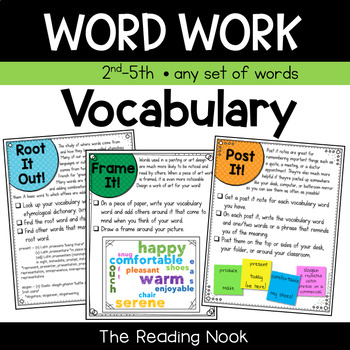 Preview of Word Work - Vocabulary