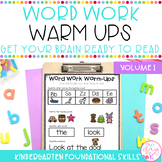 Kindergarten Phonics Skills | Word Work Warm Ups | Small G