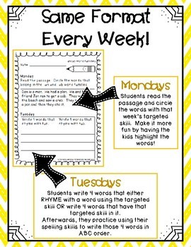 1st Grade Word Work Activities (weekly) | TpT