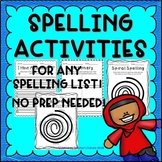Spelling Activities 3 - Any Spelling List!