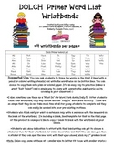 Word Work Wristbands: Complete Dolch Primer List