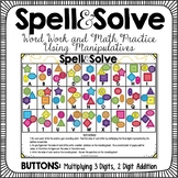 Word Work and Math Buttons Activity w/ No Prep Option